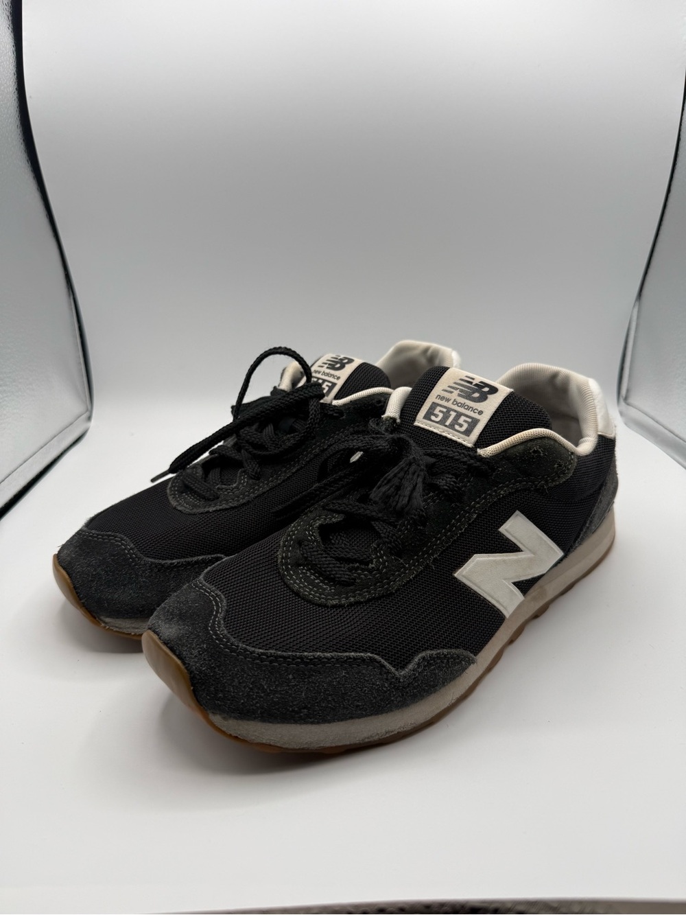New Balance 515v3 Men Size 9 Black White Suede Casual Sneakers Shoes ML515HL3